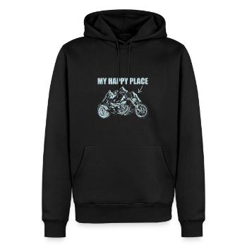 Trike - Sweat à capuche Premium bio Homme - noir - Devant - Nico (187cm)