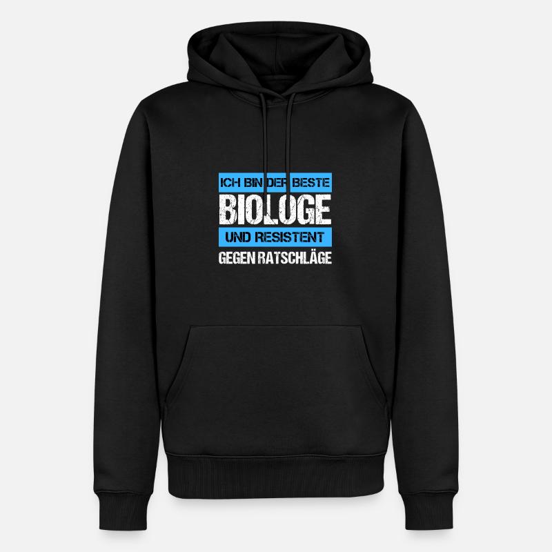Resistenter Biologe - Männer Premium Bio Hoodie - Schwarz