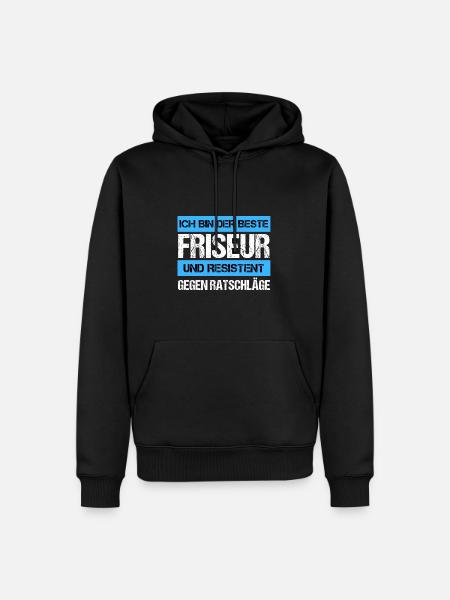 Coiffeur résistant - Sweat à capuche Premium bio Homme - noir
