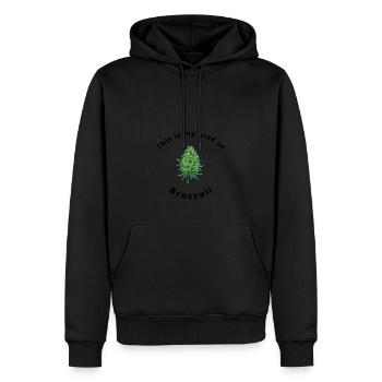 Stoner Bud 420 Design - Männer Premium Bio Hoodie - Schwarz - Vorne - Nico (187cm)