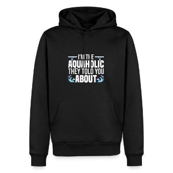 Wassergymnastik Geschenke | Water Aerobics Sport - Männer Premium Bio Hoodie - Schwarz - Vorne - Nico (187cm)