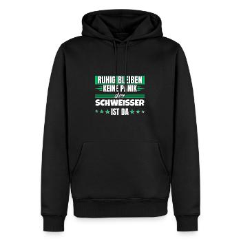 Ruhig bleiben ich bin Schweißer - Männer Premium Bio Hoodie - Schwarz - Vorne - Nico (187cm)