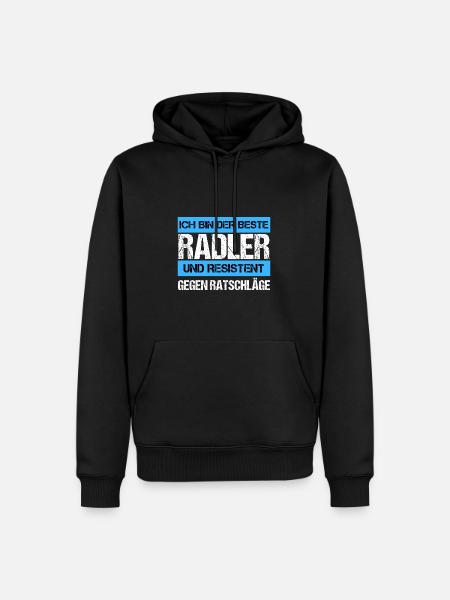 Resistenter Radler - Männer Premium Bio Hoodie - Schwarz