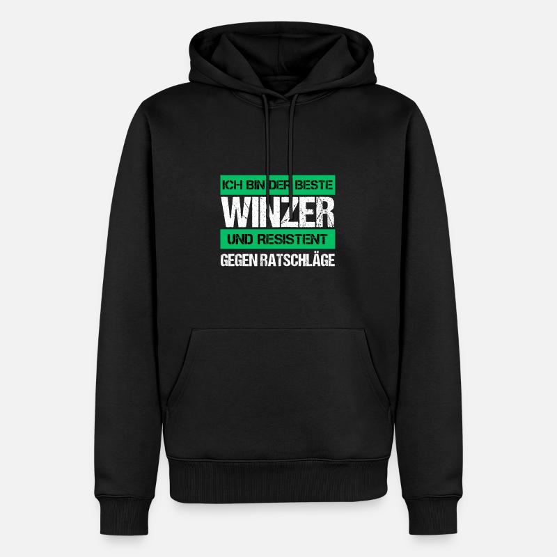 Vigneron résistant - Sweat à capuche Premium bio Homme - noir