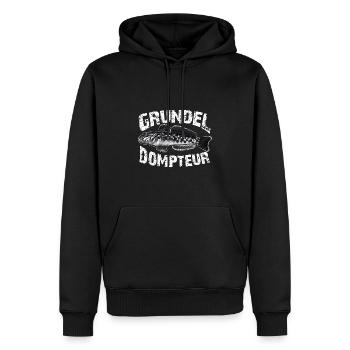 Ich fische Grundeln - Männer Premium Bio Hoodie - Schwarz - Vorne - Nico (187cm)