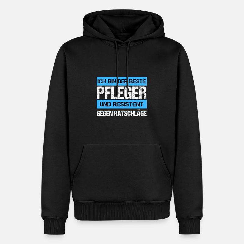 Resistenter Pfleger - Männer Premium Bio Hoodie - Schwarz