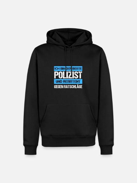 Policier résistant - Sweat à capuche Premium bio Homme - noir