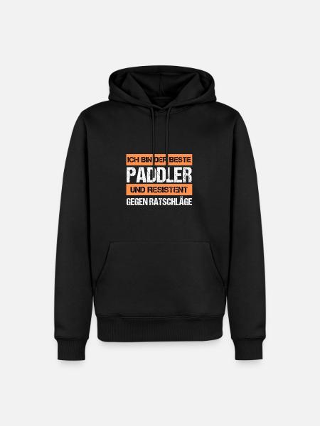 Resistenter Paddler - Männer Premium Bio Hoodie - Schwarz