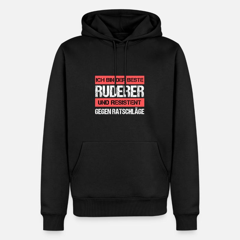 Rameur résistant - Sweat à capuche Premium bio Homme - noir