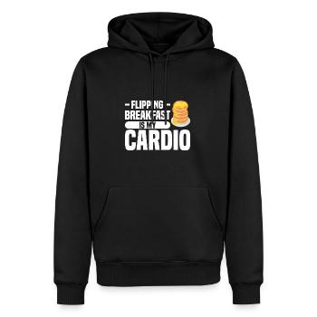 Eierkuchen - Männer Premium Bio Hoodie - Schwarz - Vorne - Nico (187cm)