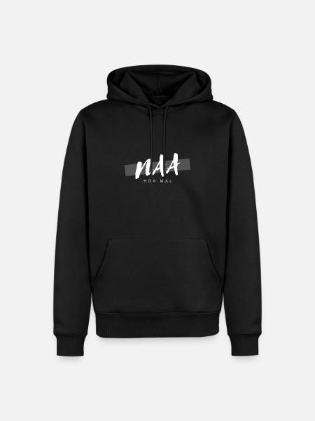 Na hör mal - Männer Premium Bio Hoodie - Schwarz