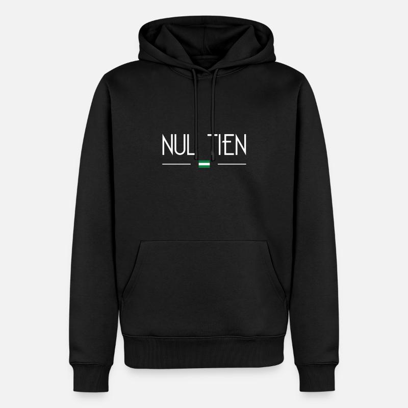 Zéro Dix - Sweat à capuche Premium bio Homme - noir