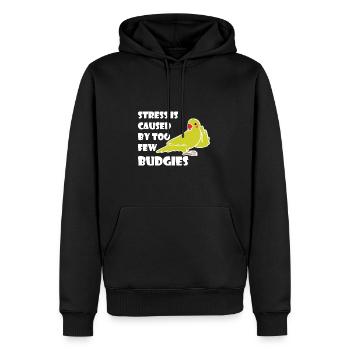 Oiseaux de Budgerigar | Animaux de compagnie Idée cadeau d’oiseau - Sweat à capuche Premium bio Homme - noir - Devant - Nico (187cm)