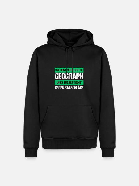 Resistant Geographer - Men’s Premium Organic Hoodie - black