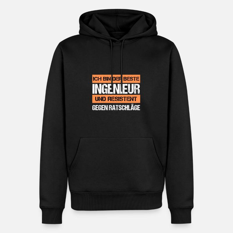 Resistenter Ingenieur - Männer Premium Bio Hoodie - Schwarz