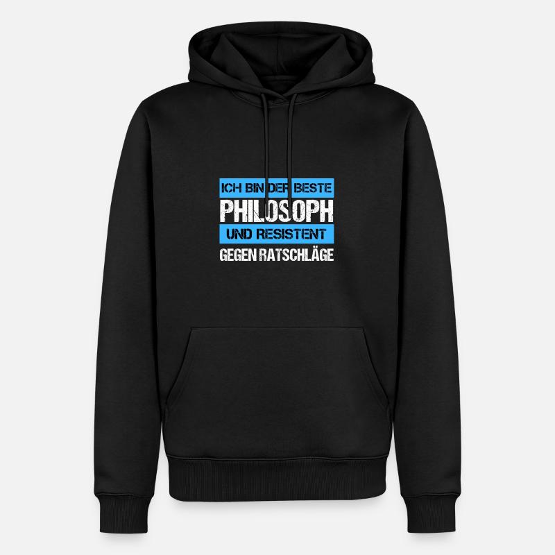 Resistenter Philosoph - Männer Premium Bio Hoodie - Schwarz