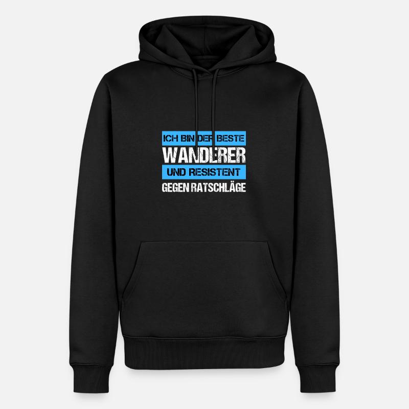 Resistenter Wanderer - Männer Premium Bio Hoodie - Schwarz
