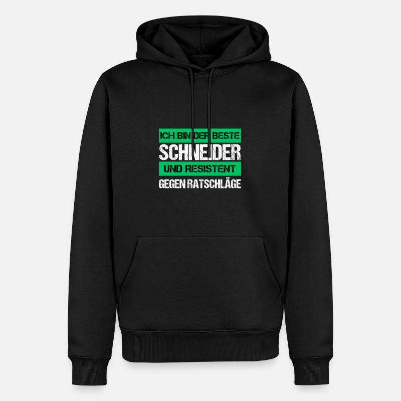 Resistenter Schneider - Männer Premium Bio Hoodie - Schwarz