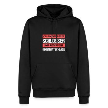 Resistenter Schlosser - Männer Premium Bio Hoodie - Schwarz - Vorne - Nico (187cm)