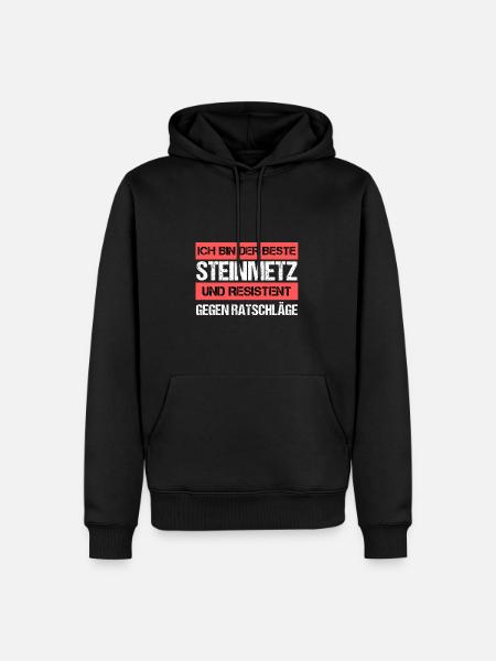 Resistenter Steinmetz - Männer Premium Bio Hoodie - Schwarz