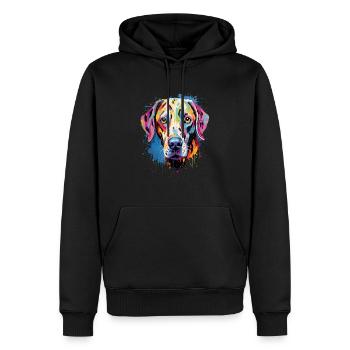 Dalmatiner Colorful - Männer Premium Bio Hoodie - Schwarz - Vorne - Nico (187cm)