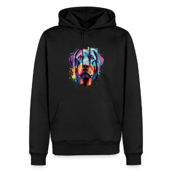 Rottweiler Colorful - Männer Premium Bio Hoodie - Schwarz - Vorne - Nico (187cm)