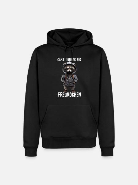 Very Thin Ice Friend Raccoon - Men’s Premium Organic Hoodie - black