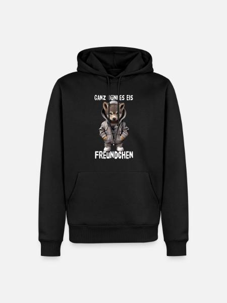Very Thin Ice Friend Wolf - Men’s Premium Organic Hoodie - black
