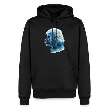 Gibbon - Männer Premium Bio Hoodie - Schwarz - Vorne - Nico (187cm)