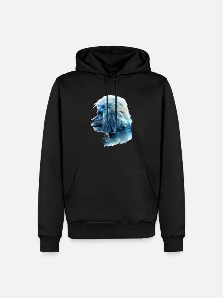 Gibbon - Männer Premium Bio Hoodie - Schwarz