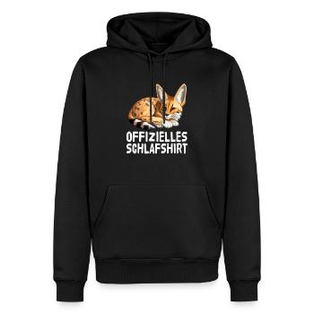 Chemise de nuit officielle African Wildcat - Sweat à capuche Premium bio Homme - noir - Devant - Nico (187cm)