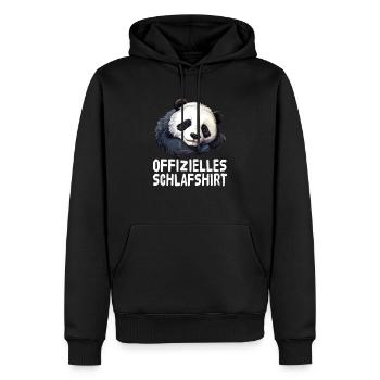 Official Sleep Shirt Panda - Men’s Premium Organic Hoodie - black - Front - Nico (187cm)