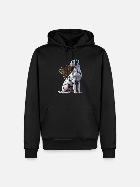 Dalmatinisches - Männer Premium Bio Hoodie - Schwarz