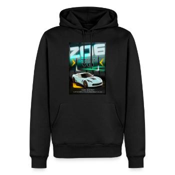 Z06 Sportwagen - Männer Premium Bio Hoodie - Schwarz - Vorne - Nico (187cm)