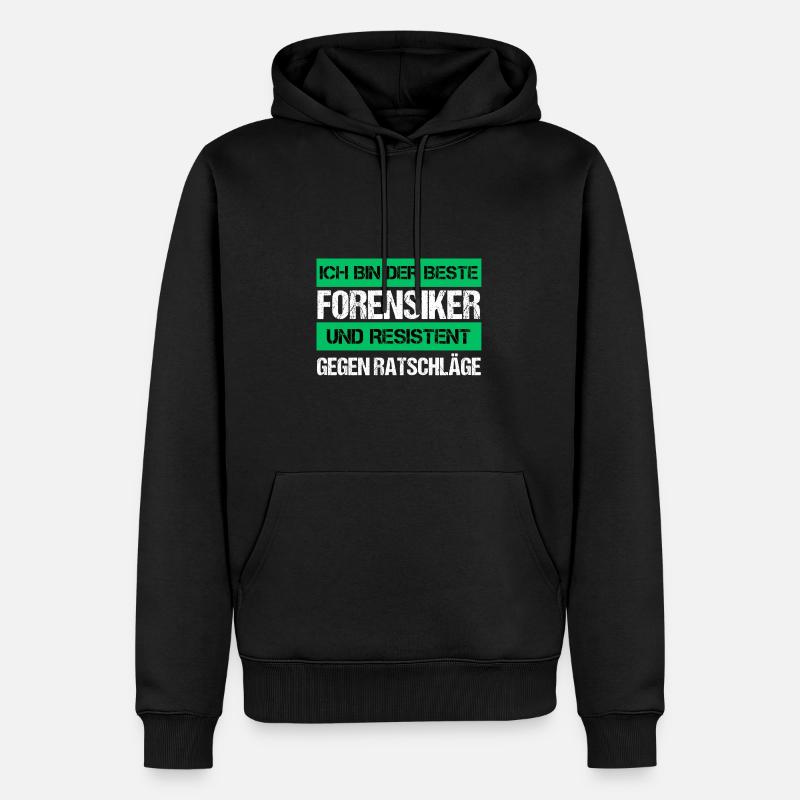 Resistenter Forensiker - Männer Premium Bio Hoodie - Schwarz
