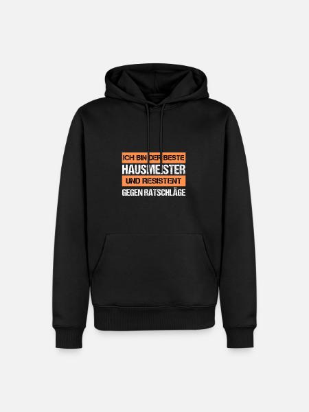 Concierge résistant - Sweat à capuche Premium bio Homme - noir