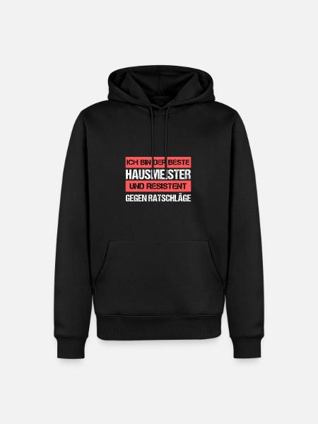 Concierge résistant - Sweat à capuche Premium bio Homme - noir