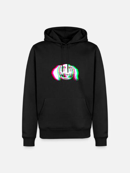 EDM - Dog - Glitch Rave Style - Men’s Premium Organic Hoodie - black