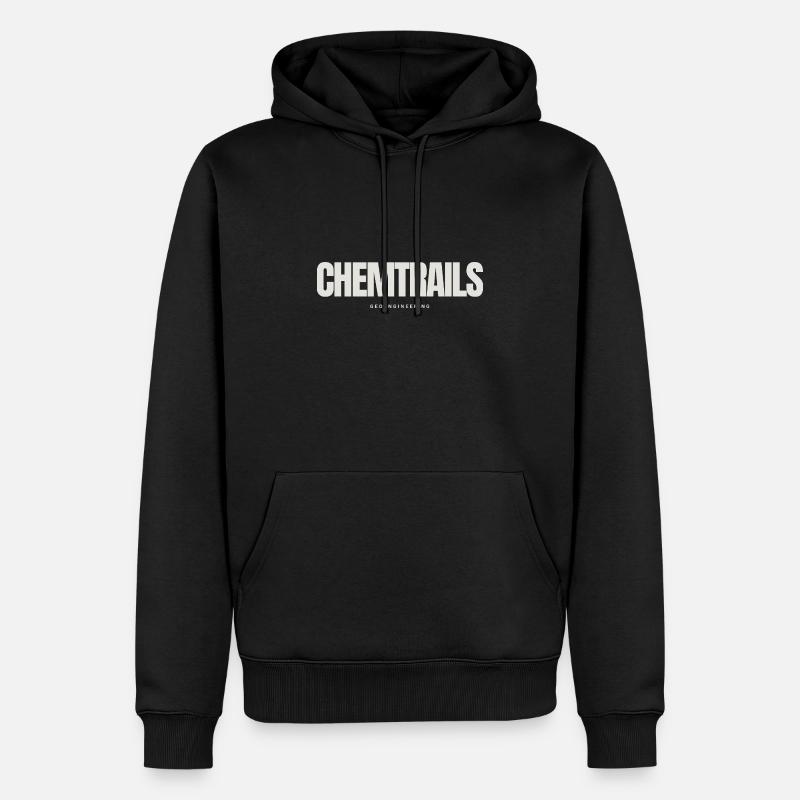 chemtrails geoengineering - Männer Premium Bio Hoodie - Schwarz