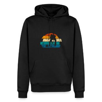 Curling sur glace Curling Retro Cadeau - Sweat à capuche Premium bio Homme - noir - Devant - Nico (187cm)