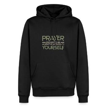 Anti-religion - Sweat à capuche Premium bio Homme - noir - Devant - Nico (187cm)