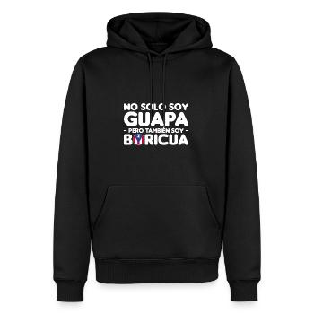 Puerto Rico Flagge | Puerto Ricaner Geschenkideen - Männer Premium Bio Hoodie - Schwarz - Vorne - Nico (187cm)