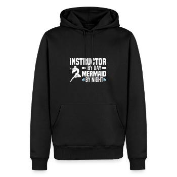 Wassergymnastik Geschenke | Water Aerobics Sport - Männer Premium Bio Hoodie - Schwarz - Vorne - Nico (187cm)