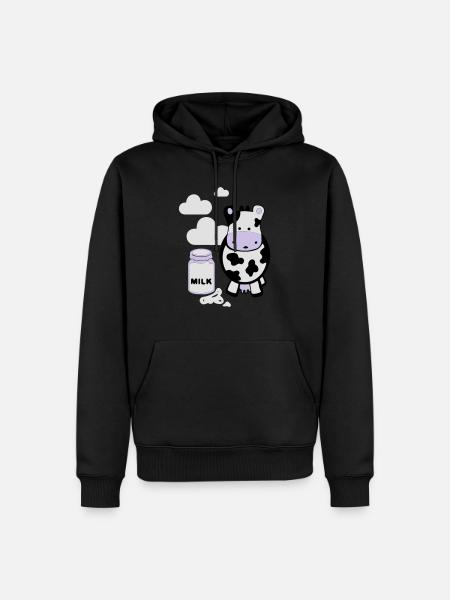kuh milk - Men’s Premium Organic Hoodie - black