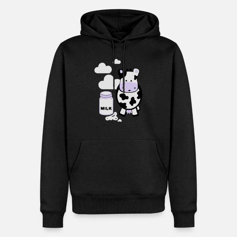 kuh milk - Männer Premium Bio Hoodie - Schwarz