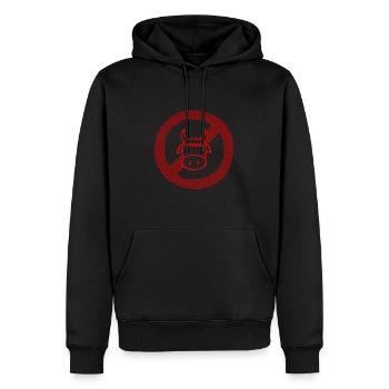 Vegetarier - Männer Premium Bio Hoodie - Schwarz - Vorne - Nico (187cm)