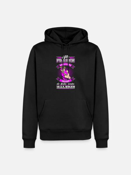 Malerin - Beste Frauen - Männer Premium Bio Hoodie - Schwarz