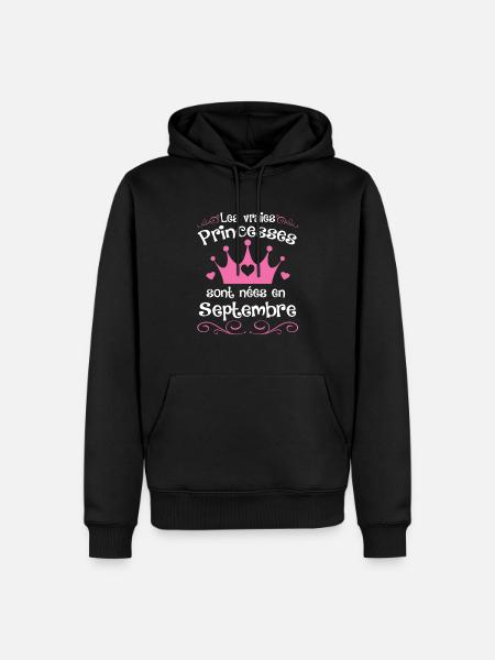 Septembre - Princess - Anniversaire - 2 - Men’s Premium Organic Hoodie - black
