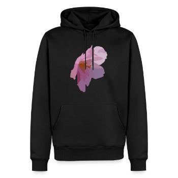 Blüten - Männer Premium Bio Hoodie - Schwarz - Vorne - Nico (187cm)