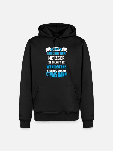 METZGER - Männer Premium Bio Hoodie - Schwarz